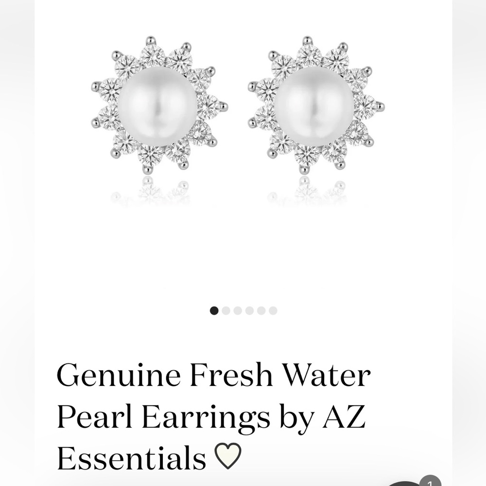 Anna Zuckerman freshwater pearl crystal earrings,NWT